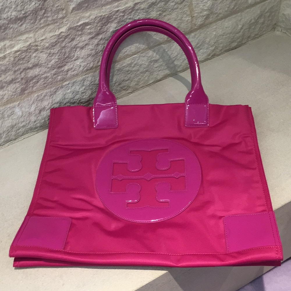 Tory Burch Ella Nylon Tote Bag Magenta